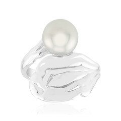 Anello in argento con Perla d'Acqua Dolce Bianca