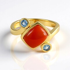 Bague en argent et Cornaline