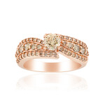 9K VS1 Argyle Rose De France Diamond Gold Ring (Annette)