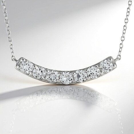 Collana in argento con Topazio Bianco