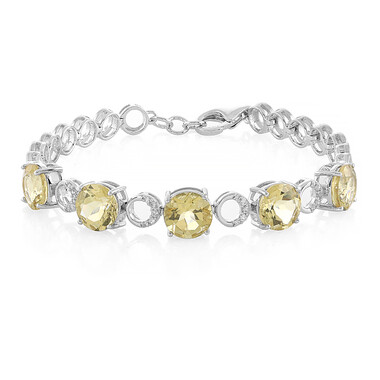 Brazalete en plata con Labradorita dorada