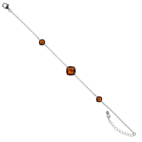 Baltischer Bernstein-Silberarmband (dagen)