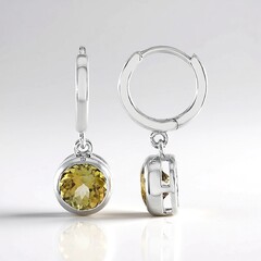 Orecchini in argento con Tanzanite Gialla (non riscaldata)