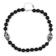 Collar en plata con Concha de abalone mosaico (Dallas Prince Designs)