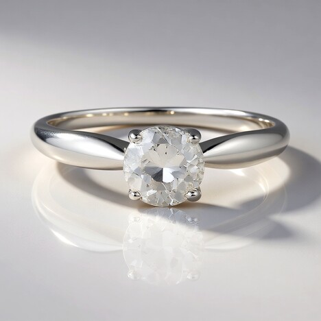 Anello in argento con Quarzo Bianco