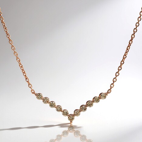 Collana in argento con Diamante Rose de France VS1 di Argyle (Annette)