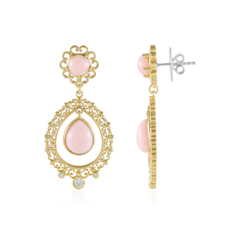 Pink Opal Silver Earrings (Dallas Prince Designs)