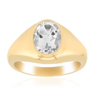 Anello in argento con Topazio Bianco
