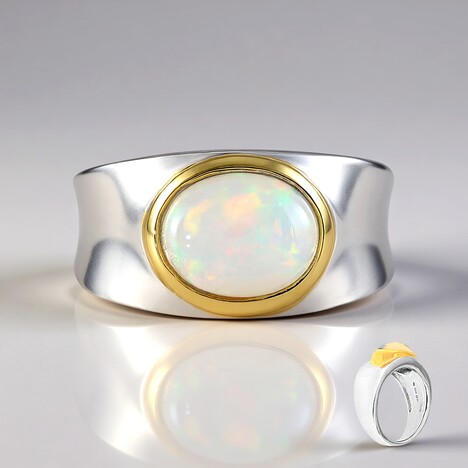 Anello in argento con Opale di Welo