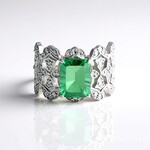 Bague en argent et Fluorite verte