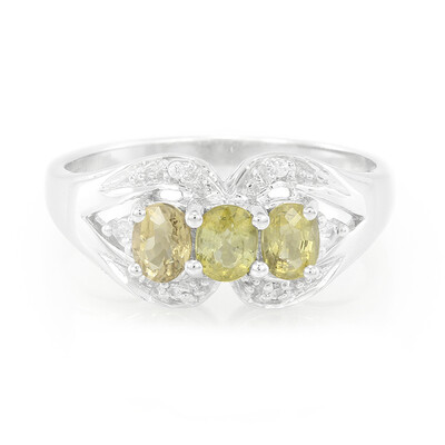 Bague en argent et Tourmaline cuprifère