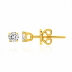 9K SI1 (G) Diamond Gold Earrings