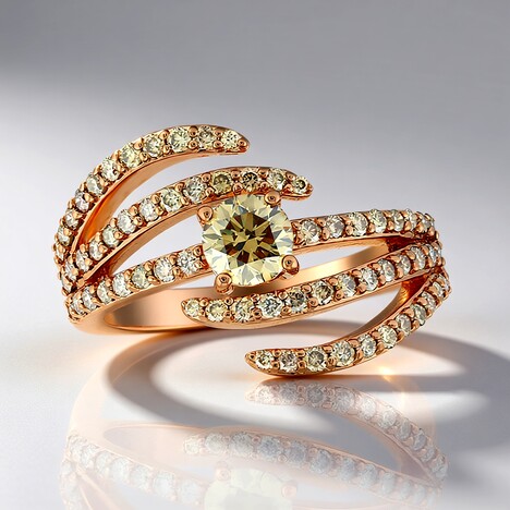 Anello in oro con Diamante Rose de France VS1 di Argyle (Annette)