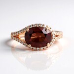 Anello in argento con Zircone Rosa (Adela Silber)