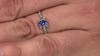Zilveren ring met een tanzaniet
