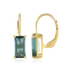 Orecchini in argento con Fluorite Blu Caraibico