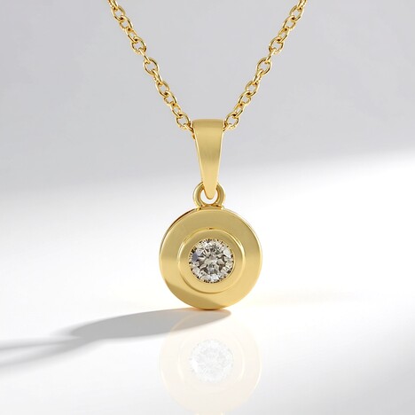 Collana in argento con Diamante Cioccolato I2