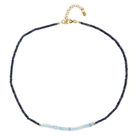 Edelstein-Silberhalskette