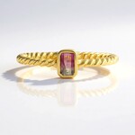 Anello in argento con Tormalina Anguria