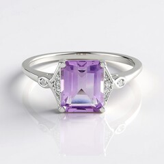 Anello in argento con Ametista Rose de France