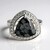 Anello in argento con Ossidiana Fiocco di Neve