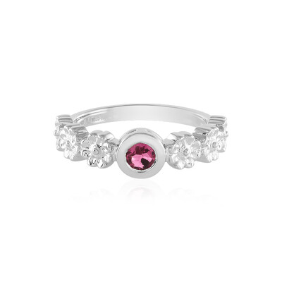 Anello in argento con Tormalina Rosa