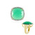 Bague en argent et Onyx vert