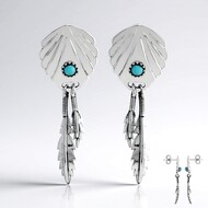 Orecchini in argento con Turchese Kingman Mohave Blu (Jones Lee)