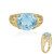 Pierścionek na srebro i Topaz błękitny (Sky Blue) (Ornaments by de Melo)