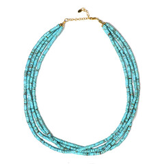 Collier en argent et Magnésite bleue