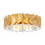 Zilveren ring met citrienstenen