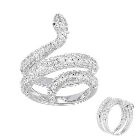 Weißer Topas-Silberring