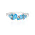Zilveren ring met een neon blauwe apatiet