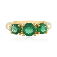 Anello in argento con Apatite Verde