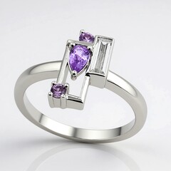 Anello in argento con Zircone