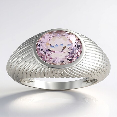 Anello in argento con Kunzite