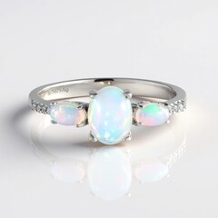Anello in argento con Opale di Welo