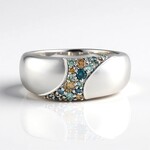Anello in oro con Diamante Champagne I2 (KM by Juwelo)