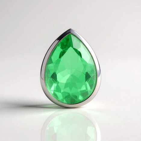 Ciondolo in argento con Quarzo Verde Smeraldo (MONOSONO COLLECTION)