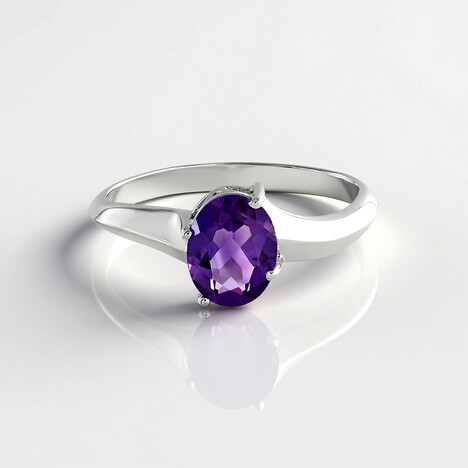 Anello in argento con Ametista Siberiana