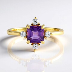 Anello in argento con Ametista del Marocco