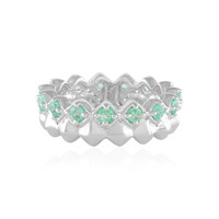 Anillo en plata con Esmeralda de Rusia (de Melo)