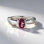 Anello in argento con Granato Malaya