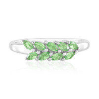 Anello in argento con Tsavorite della Tanzania