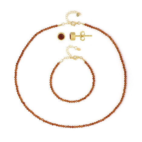 Hessonite Garnet Silver Set