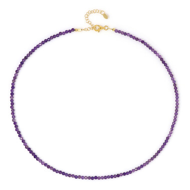 Sambia-Amethyst-Silberhalskette