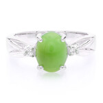 Anillo en plata con Crisoprasa imperial