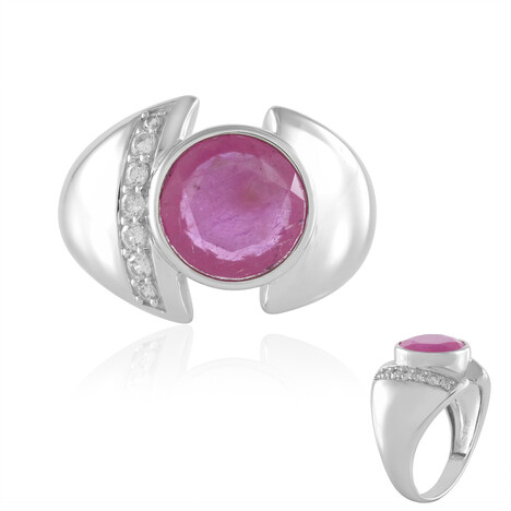 Madagascar Pink Sapphire Silver Ring (de Melo Essence)