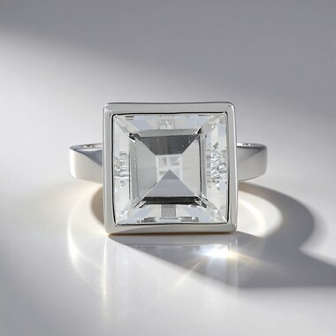 Anillo en plata con Cuarzo blanco (MONOSONO COLLECTION)