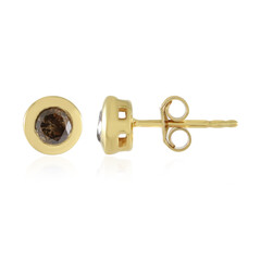 Pendientes en plata con Diamante champán I2